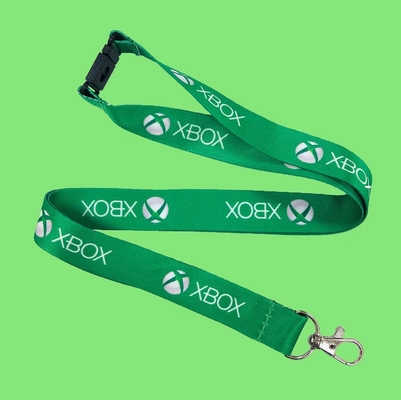 Largeur 15 mm Xbox Lanyard Badge 900 mm Longueur Logo Imprimé Lanyard Avec Crochet Métallique