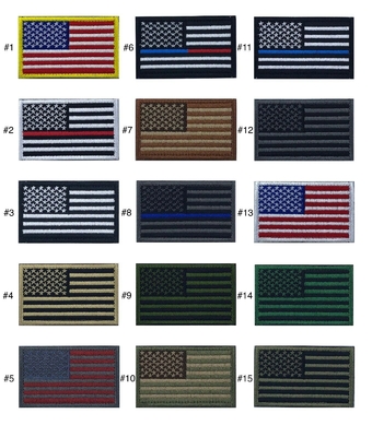 Crochet de la frontière 2x3 de Merrow de correction de drapeau américain des Etats-Unis de tissu de sergé et correction de boucle