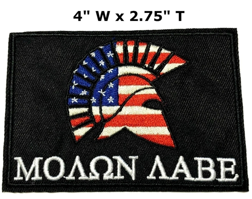 Drapeau Spartan Helmet Embroidered Patch des Etats-Unis fer-sur l'Applique militaire