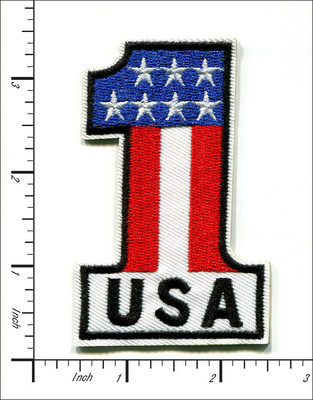 Le fer brodé sur des corrections numéro UN logo de drapeau des Etats-Unis
