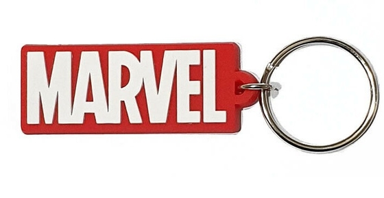 Porte-clés en caoutchouc de PVC de Logo Keychain Avengers de merveille