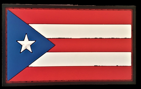 PHOQUE SOI Ranger Sew On Backing reconditionné de tireur isolé de correction de PVC de drapeau de RP de Puerto Rico