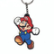 Logo fait sur commande de Super Mario de PVC de clé de chaîne de bande dessinée de couleur durable de la chaîne principale PMS