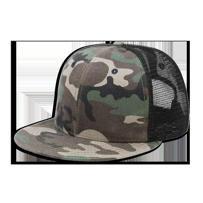 Chapeaux brodés faits sur commande lavés de camouflage du chapeau 56-58cm de Snapback d'hommes de coton