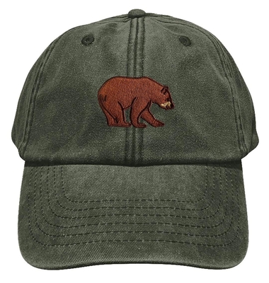 Chapeau de baseball à 5 panneaux brodé à l'ours noir