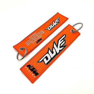 Chaîne de clés tissée sur mesure cadeau souvenir grosse bague logo sur mesure forme sur mesure