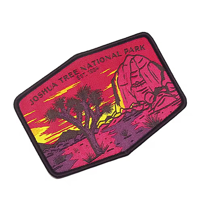 Fer sur étiquette tissée Patch Logo de marque Badge Patches tissés pour vêtements