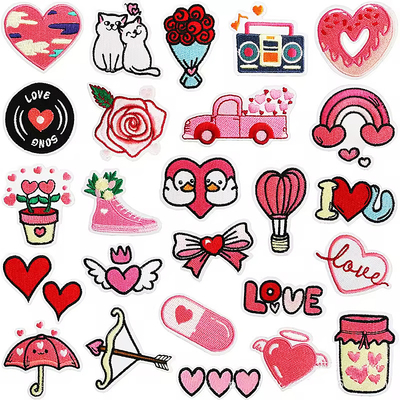 Vêtements magasins patchs broderies personnalisées vêtements dessins animés fer-sur patchs broderies pour patch de vêtements