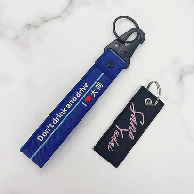 Directement de l'usine personnalisé cadeau promotionnel logo broderie porte-clés