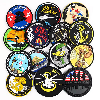 Étiquette de logo 3D en caoutchouc personnalisé PVC en relief gravé patch en caoutchouc