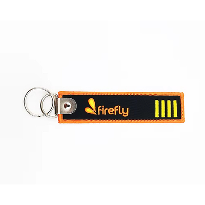 Fabricant de porte-clés brodés Logo personnalisé Bordure porte-clés porte-clés pour sac