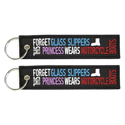 Fabricant de porte-clés brodés Logo personnalisé Bordure porte-clés porte-clés pour sac