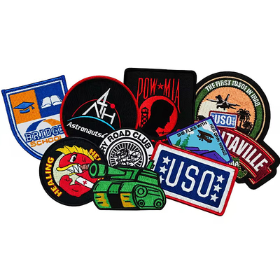Fer de bord fusionné sur patch de broderie Patches de logo brodé sur mesure