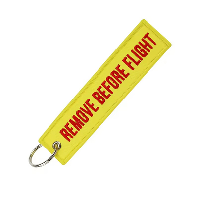 Chaîne de clés brodée personnalisée avec logo personnalisé Promotion mode Tissu tissé Chaîne de clés