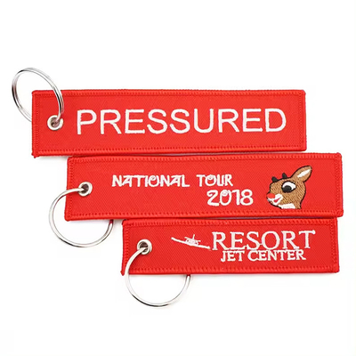 130*30mm Design de logo de porte-clés rouge personnalisable pour le logo B2B