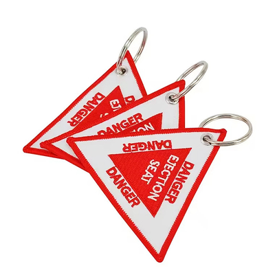 OEM/ODM Acceptable Chaîne à clefs en tissu tissé Embroidery Anime Key Jet Tag pour voiture moto