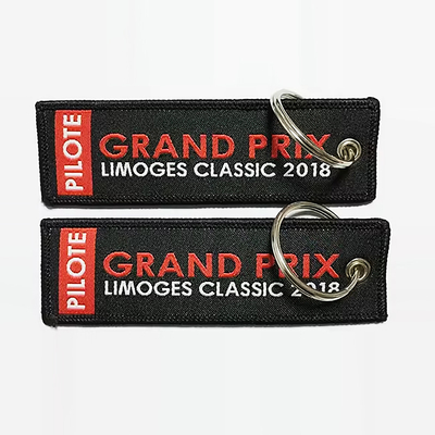 Tag anime Logo personnalisé Embroidery Porteur cadeau Jet Tags Accessoires Rings clés Chaînes pour sac à bagages
