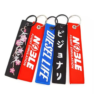 Décorateur de mode, patch de broderie, porte-clés en tissu avec votre propre logo.