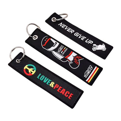Décorateur de mode, patch de broderie, porte-clés en tissu avec votre propre logo.