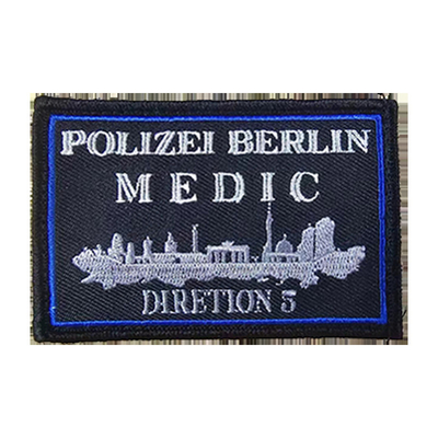 Boîte d'expédition de patch de broderie de fer sur logo personnalisé avec rembourrage approprié
