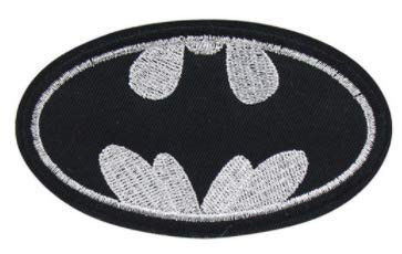 Fer de broderie sur la correction 4&quot; d'Applique BATMAN LOGO Heat Cut Border