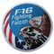 4&quot; fer de combat du faucon F-16 sur les corrections brodées
