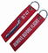 Étiquette de Lanyard Polyester Thread Embroidered Keychain de vol