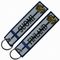 Étiquette de Lanyard Polyester Thread Embroidered Keychain de vol