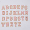 L'alphabet de broderie de serviette de Diy modèlent le fer de fac de scintillement sur des corrections de lettre de Chenille