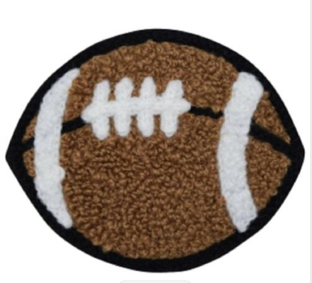 Correction d'Applique du football de Chenille - veste de Letterman, sports 2-3/8 » (fer dessus)