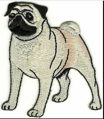 2,5&quot; x 3&quot; correction canine de broderie de roquet de race réaliste de chien