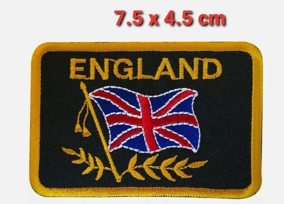 Le coton de sergé a brodé l'union Jack Sew On Embroidered Patch de correction de drapeau de l'Angleterre