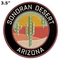 Patchs brodés lavables du désert de Sonoran en Arizona à repasser/coudre sur des appliques décoratives
