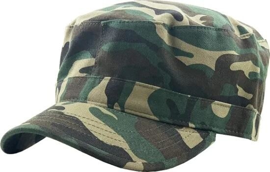 Chapeau d'armée personnalisé Chapeau de style militaire de base 100% de coton respirant Plain Flat Top Twill