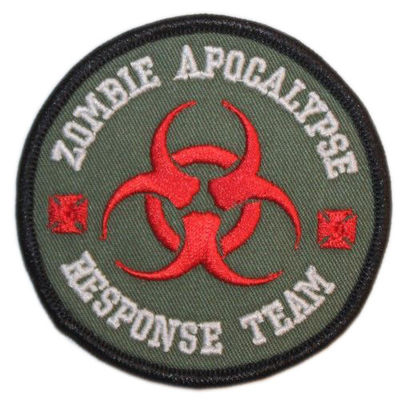 Équipe de réponse d'apocalypse de zombi de corrections d'insigne brodée par 75% de sergé