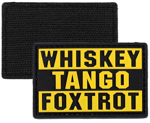 La correction 3D militaire tactique de PVC du fox-trot WTF 3D de tango de whiskey raccorde la couleur de Pantone