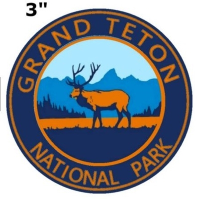 Le parc national grand de Teton a brodé le fer de correction sur/coud sur le support