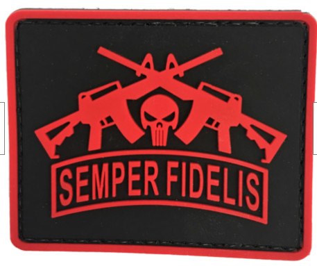 La coutume a moulé l'usmc mol Semper Fidelis Marine Corps Red For Garment de correction de PVC