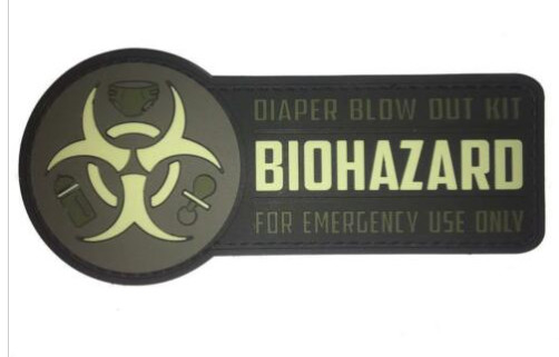 Écologique fait sur commande de corrections de moral de PVC de Biohazard de relief/logo 3D de Debossed 2D