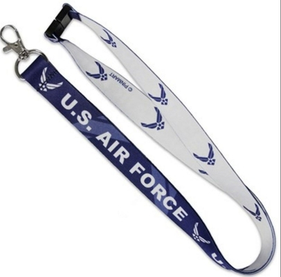 Réversible détaché de fermoir de support d'identification de Logo Printed Lanyard Neck Strap d'Armée de l'Air des Etats-Unis