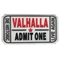 Le PVC mou en caoutchouc fait sur commande de Logo Patch Valhalla Entrance Ticket de couleur de Pantone raccorde