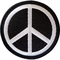 La paix et l'amour ont brodé le symbole de signe de paix d'arc-en-ciel d'insignes de tissu