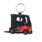 2D voiture faite sur commande en caoutchouc molle Logo Forklifts de PVC Keychains de 3D PMS