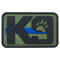 Les insignes tactiques militaires d'emblème de correction de PVC de moral du chien K9 accrochent la correction en caoutchouc arrière