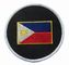 Couleurs de la correction 9 de broderie de frontière de Merrow de drapeau de Philippines